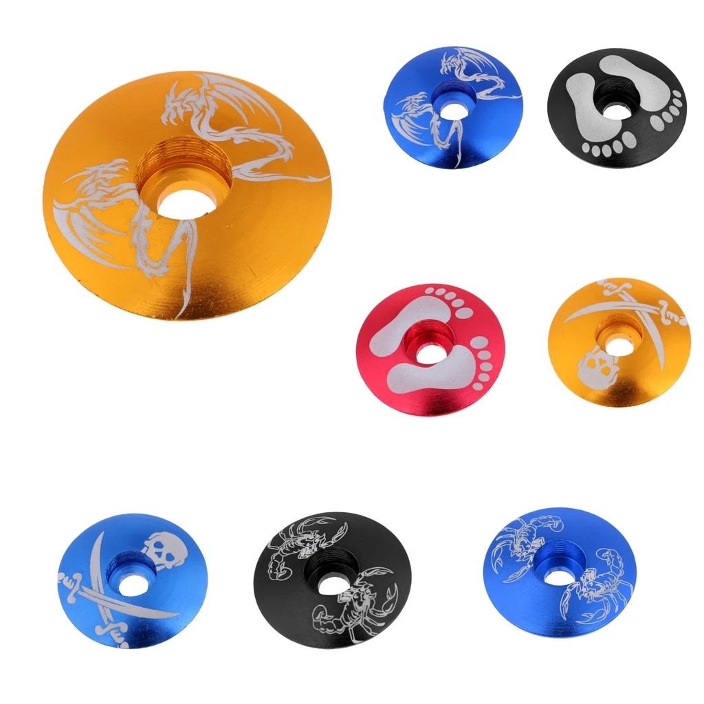 

Deluxe Aluminum Alloy MTB Bicycle Threadless Stem Headset Top Cap Cover Replacement - Ultralight & Durable