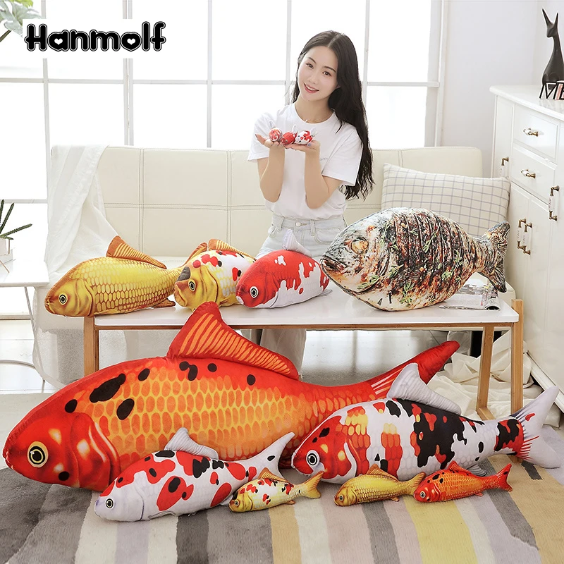 Красочная плюшевая игрушка Cyprinus Carpio Fish Koi Carp Реалистичная водная рыба плюши для
