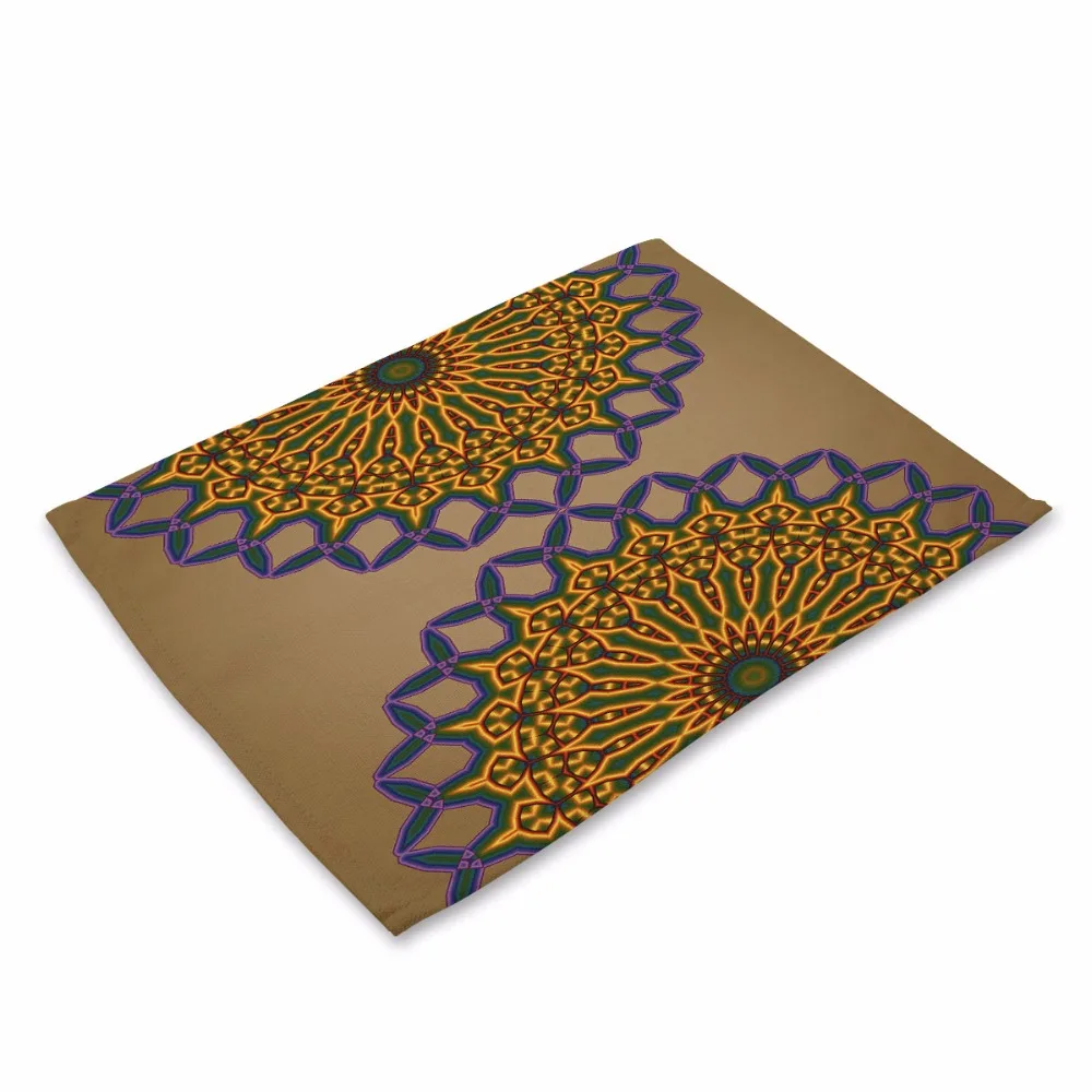 الة نيو ماندالا نمط الجدول حصيرة ماندالا الجدول منديل لحفل زفاف Placemat المطبخ الديكور الاكسسوارات الطعام