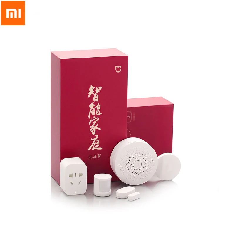 

Original Xiaomi Smart Home Kit Infrared Human Body Sensor New Gateway Door Window Sensor Wireless Switch ZigBee Socket 5 in 1