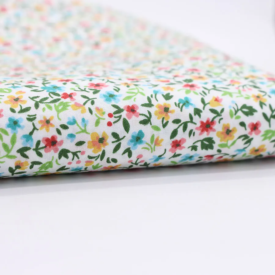 Floral Cotton Printed Fabric For Sewing DIY Handmade Hometextile Cloth Tissues Patchwork Fabrics