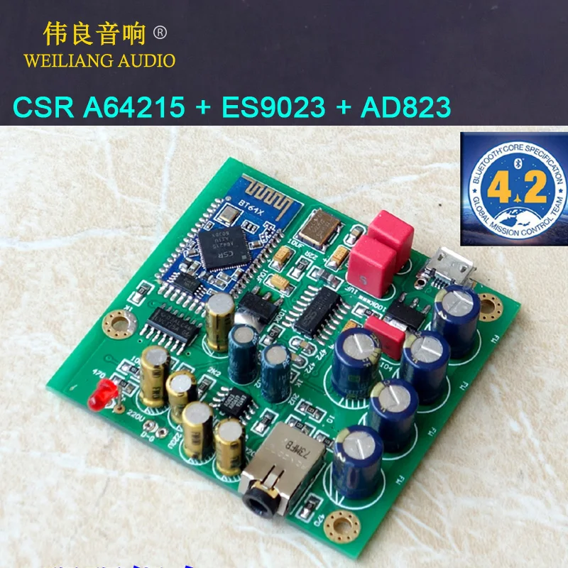 

CSR64215 4.2 + ES9023 DAC Bluetooth Module Support APTX