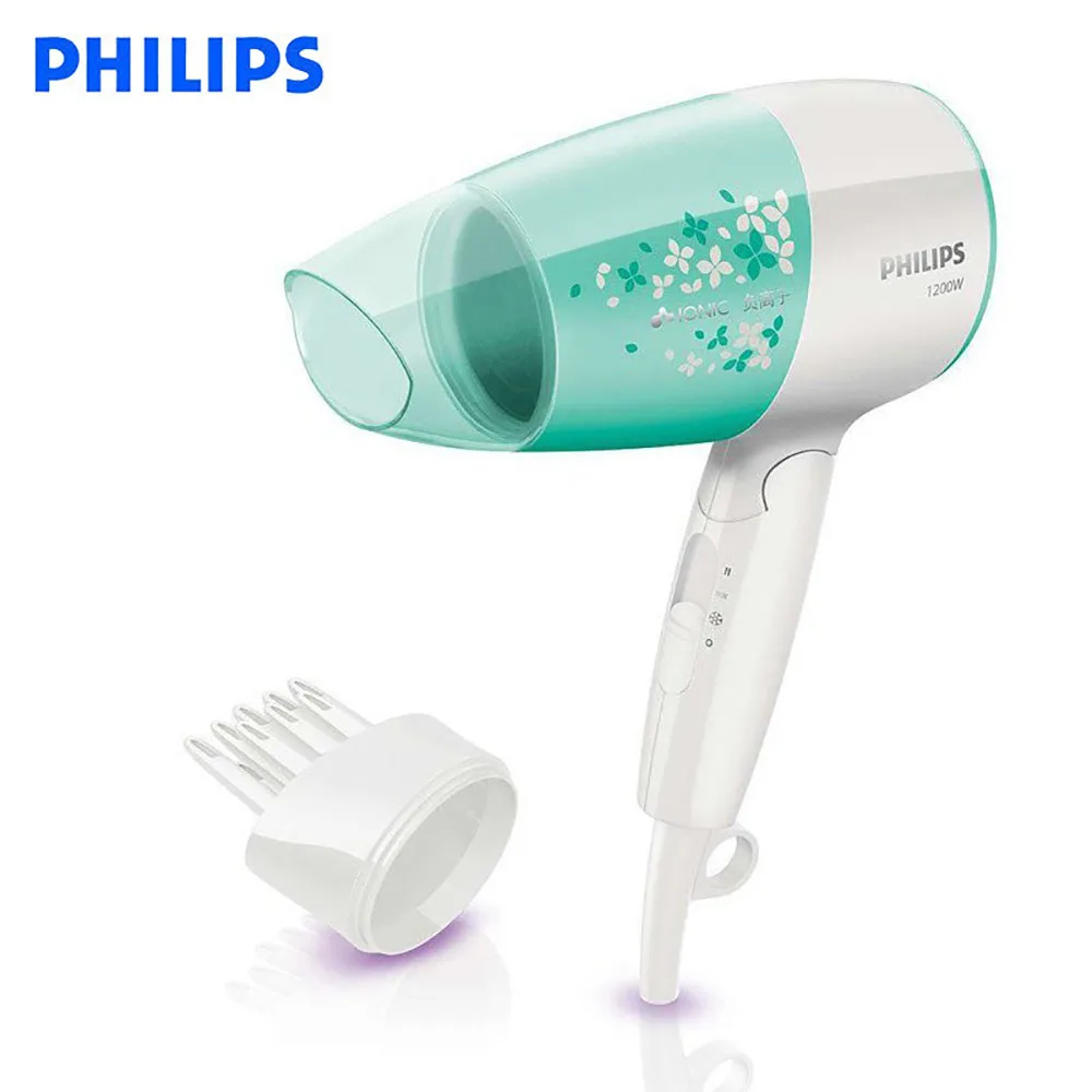 Philips Фен BHC015 высокой мощности с складной ручкой установка холодного воздуха 3 гибкие для домашнего ухода за волосами - Цвет: BHC019