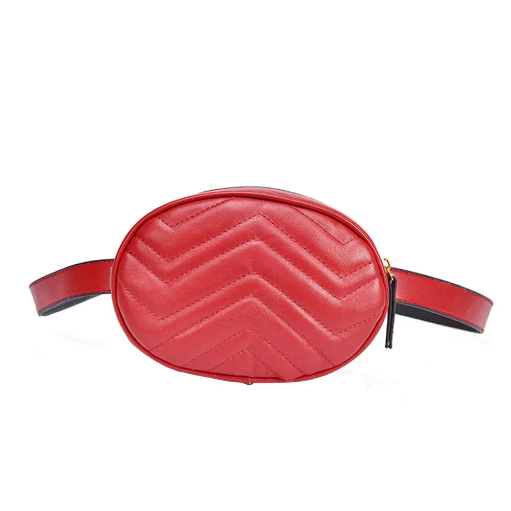 Модный женский клатч, одноцветная кожаная сумка на плечо, сумка на груди, овальная сумка через плечо, Сумка с клапаном, Pochette Femme@ py - Цвет: Red