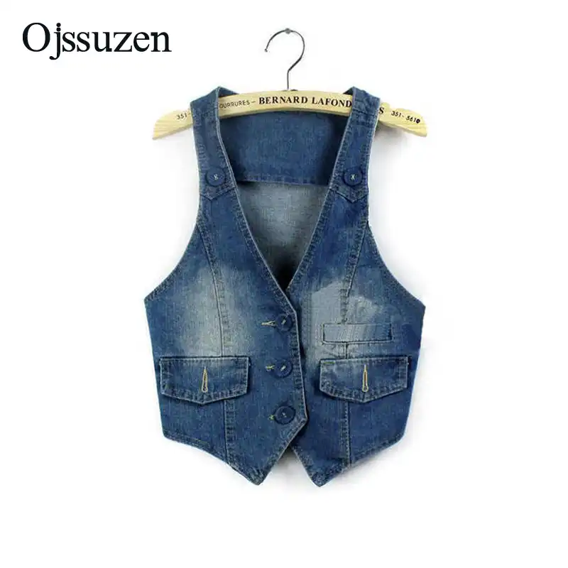 denim waistcoat for ladies