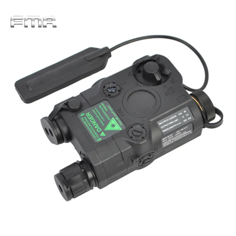 FMA страйкбол AN/PEQ-15 зеленый точечный Лазер с белым светодиодный фонарь тактический фонарь ИК осветитель Для Охоты Военная боевая игра - Color: Black