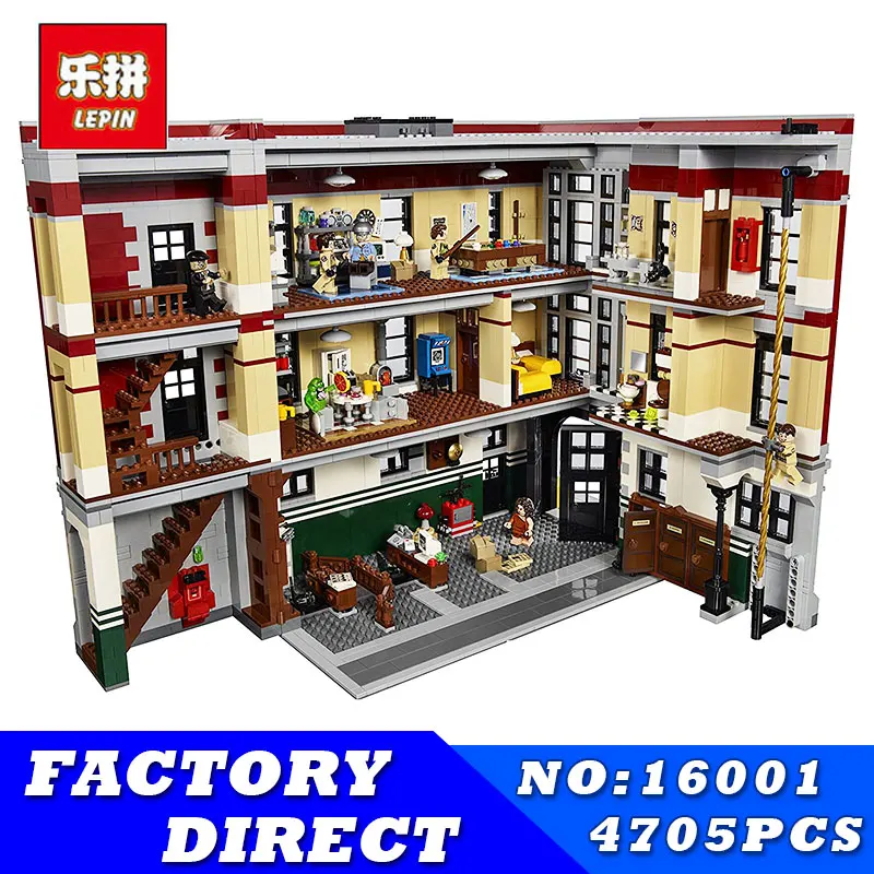 

LEPIN 16001 4695Pcs Ghostbusters Firehouse Headquarters Model Building Blocks Bricks Model Kits Compatible 45827 Children Toys