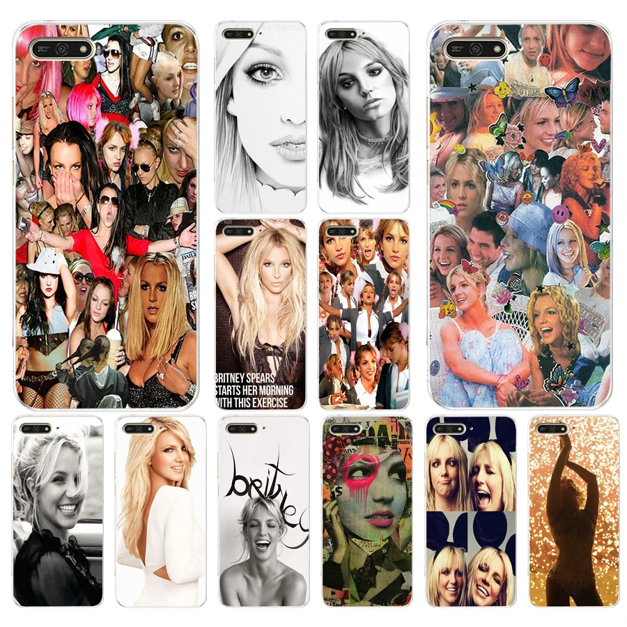 

53A Britney Spears Mode collage Soft Silicone Tpu Cover Case for huawei Honor 7a pro 7x play 5.45 5.7 inch case