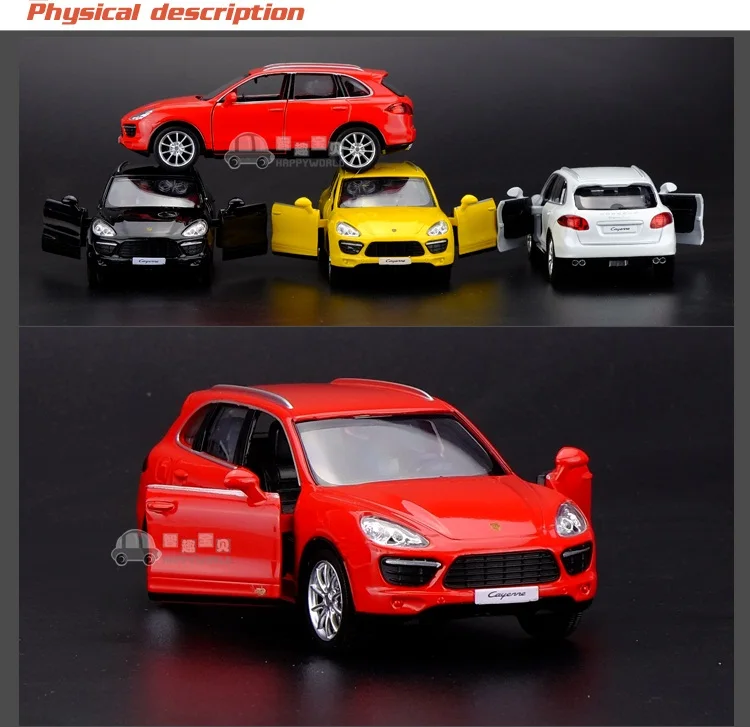 High Simulation Exquisite Diecasts&Toy Vehicles: RMZ city Car Styling Cayenne Luxury SUV 1:36 Alloy Diecast Model Pull Back Cars