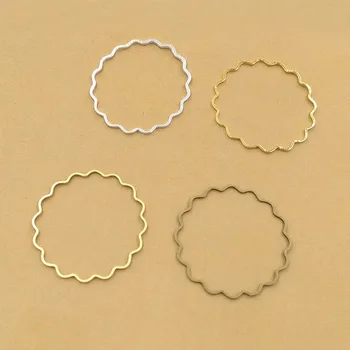 

25mm Cricle Geometric Designs Connectors DIY Earrings Findings Making Multi-color Plated