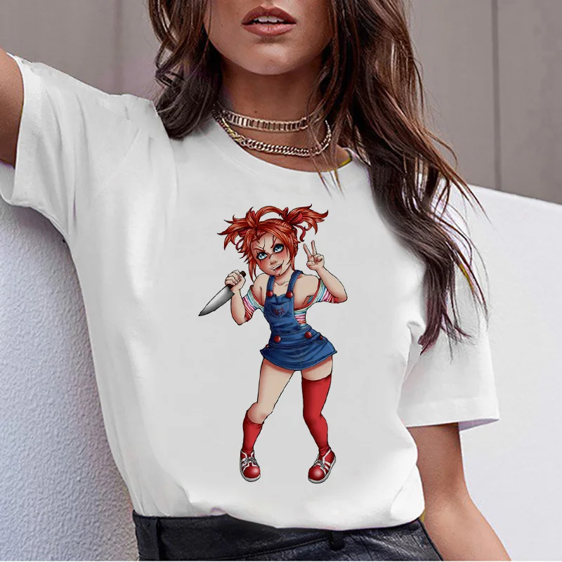 

chucky t shirt Horror High Quality women new tshirt streetwear ulzzang t-shirt fashion female cool femme new top tee shirts