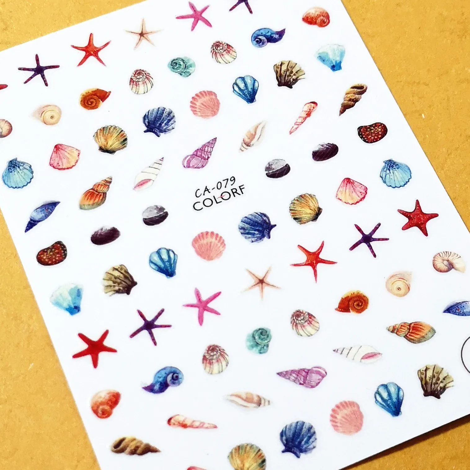 

Newest CA-79 shell 3d nail art sticker decal Japan korea type DIY nail decoration tools template nail wraps