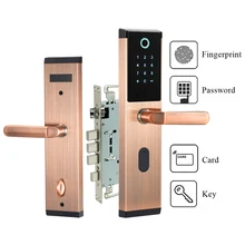 Electronic Security Biometric Sensor Fingerprint Door Lock Digital Keyless Combination Passowrd Code Door Lock For Smart Home