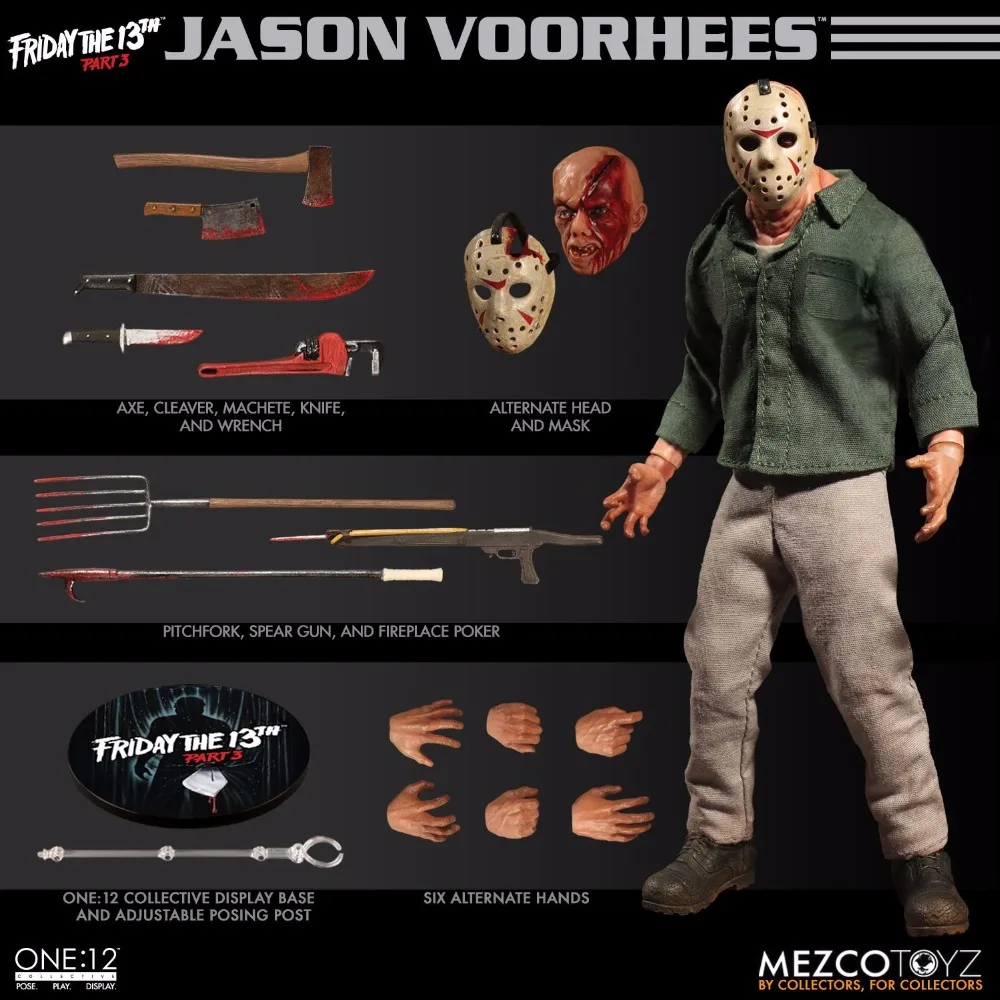 

Mezco Toyz 77160 Friday The 13th Part 3 Jason Voorhees 1/12 Action Figure