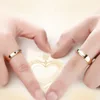Anillo de alianza de diseño sencillo de color dorado, anillo de boda de acero inoxidable de 4mm y 6mm de ancho ► Foto 2/6