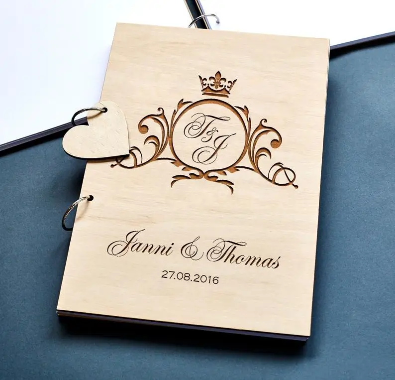 

Personalized guest book, guest book ideas wedding keepsake gift Rustic Wedding Guest Book, Initial Wedding Guestbook, Custom Gue