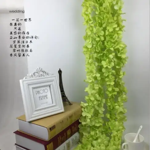 Искусственный цветок для свадьбы Поставки в полоску с цветами 2 м струны гортензии стринги Глициния ротанг цепочка цветов орхидеи - Цвет: 6