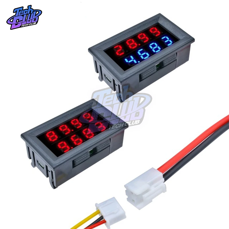 

100V/200V 10A Mini Digital Voltmeter Ammeter High Precision Measuring instrument 5-Wiring 4 Bit Accurate Voltage Current Meter