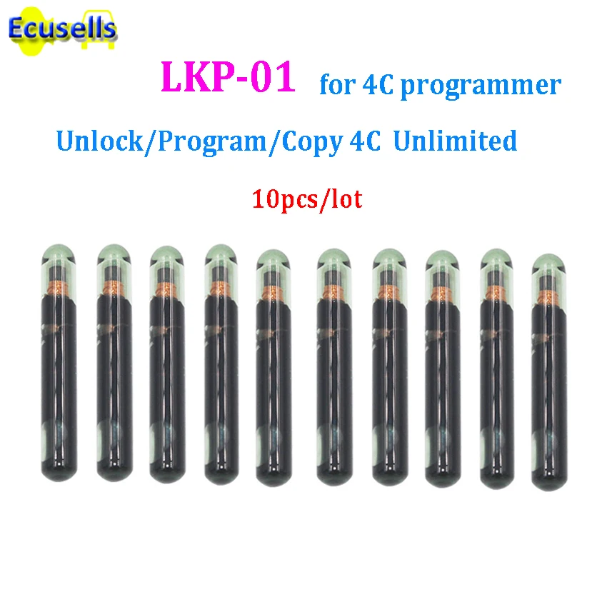 10pcs/lot New LKP-01 Car Key Blank Glass virgin transponder Chip for 4C Programmer Can unlock/program/copy unlimited use | Автомобили и