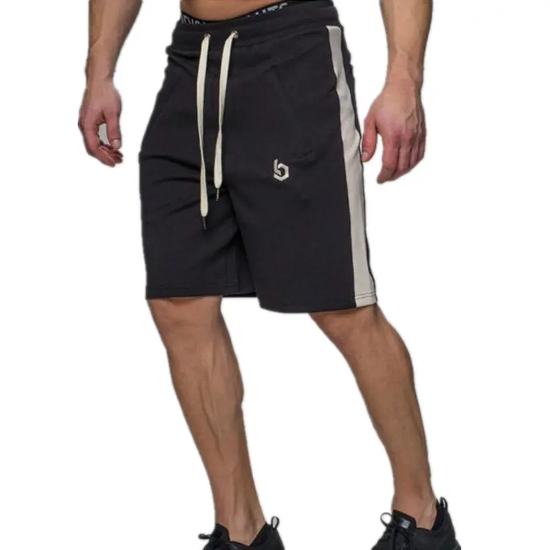 Mens Gyms Fitness Workout Shorts Male Loose Cool Breathable Cotton