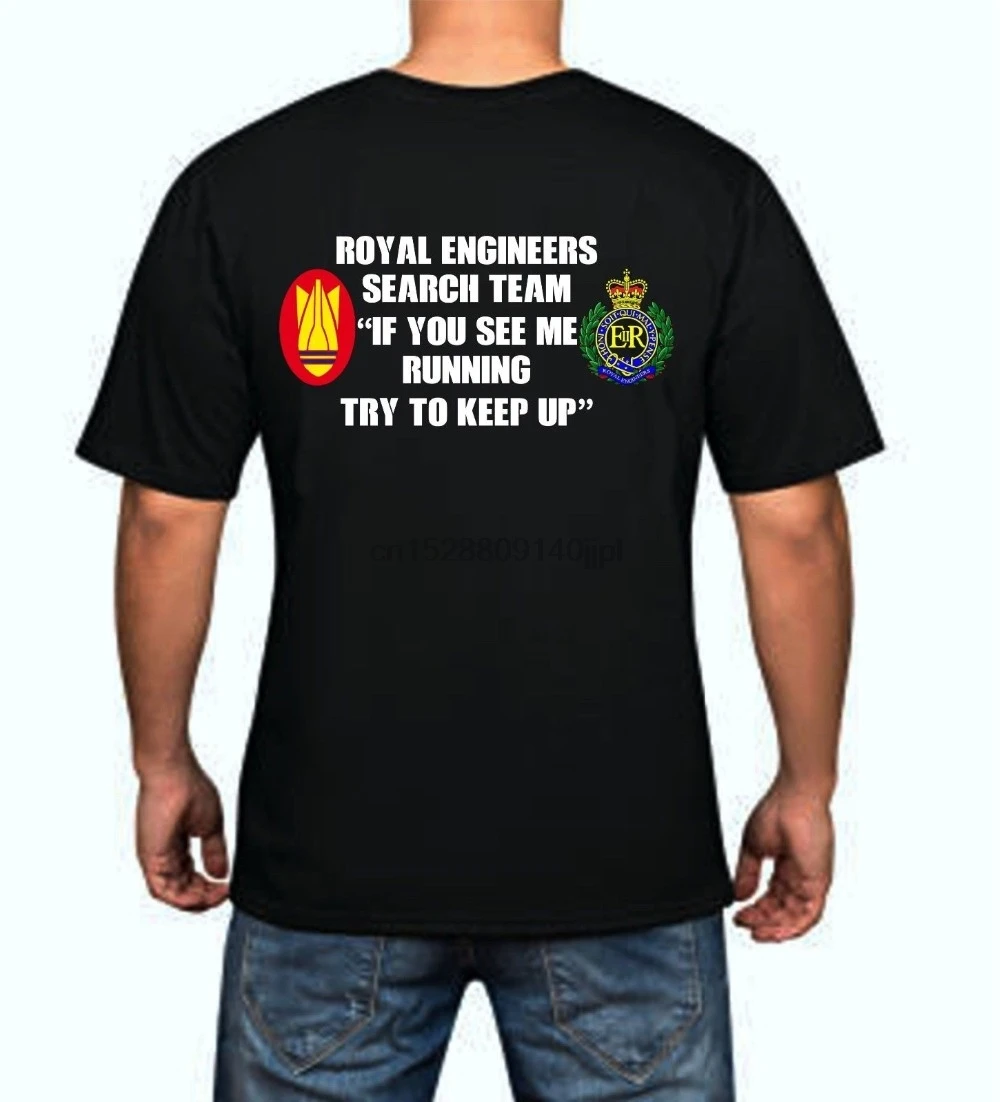 

Royal Engineers Tshirt Sapper T-Shirt Sapper Tshirt Re Search Team 2019 Summer Style High Quality Tops Tee Shirt for Man O-Neck