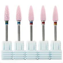 1 шт. шлифовальный станок керамический сверло для ногтей Электрический Маникюрный аппарат медицинский Маникюрный Инструмент для маникюра розовый