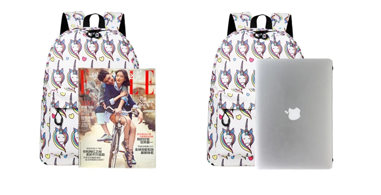 WINNER Female Backpack Cute Unicorn Love Heart Print Laptop Backpack Travel Bags Student School Backpack Teenagers 2019 (1)