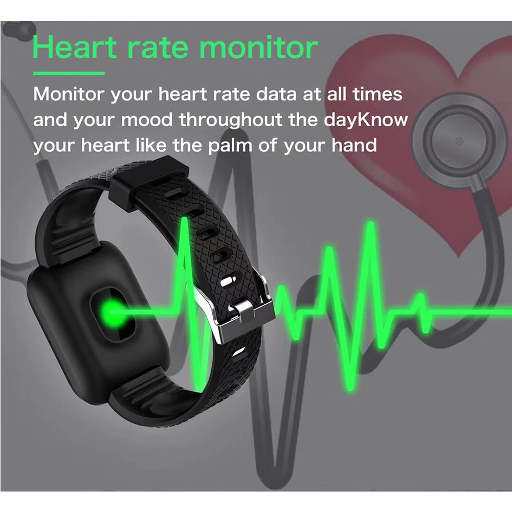 Smart Watch Bracelet Color Screen Facebook WeChat Message Prompts Blood Pressure Heart Rate Sleep Monitoring Multi-function Gift Smart Watch Bracelet Color Screen Facebook WeChat Message Prompts Blood Pressure Heart Rate Sleep Monitoring Multi-function Gift