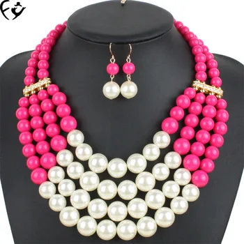 

New Multilayer Exaggerated Women's Necklace in Europe and America FY18084222