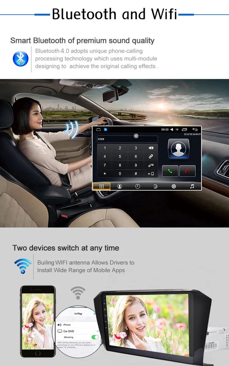 Excellent Android 8.0 Car dvd Radio Multimedia Player 10.1 Inch Touch Screen With RDS WiFi Mirror Link For Volkswagen Magotan /Passat B8 2