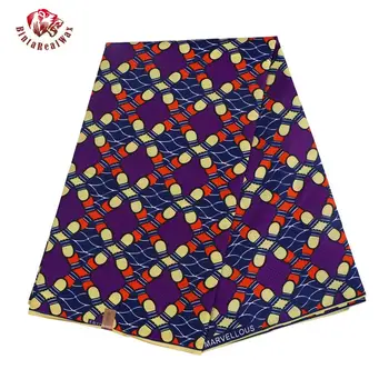 

2019 Ankara 100% Polyester Wax Prints FabricBinta Real Wax High Quality 6 yards African Fabric for Party Dress FP6020
