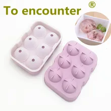 Для встречи 18*13*5 см Круглый виски со льдом в форме мяча лотки 6 отверстий сферической силиконовые формы для охлаждения вина замороженные фрукты Кондитерские инструменты