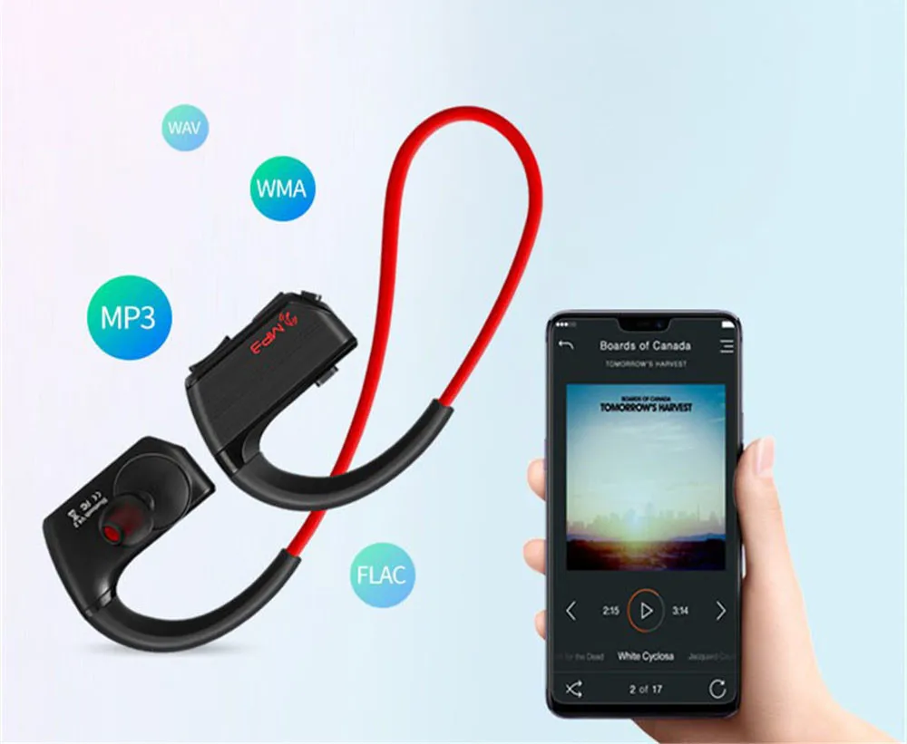 Askmeer 8GB Mp3 Music Player Headsets+Wireless Bluetooth Sport Earphone  Sweatproof Earbuds Headset with Microphone Handsfree Call (14)