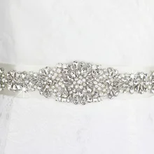 Inofinn Кристалл Свадебные ремни атласные Стразы свадебное платье пояс Свадебные аксессуары Свадебная лента пояс-кушак