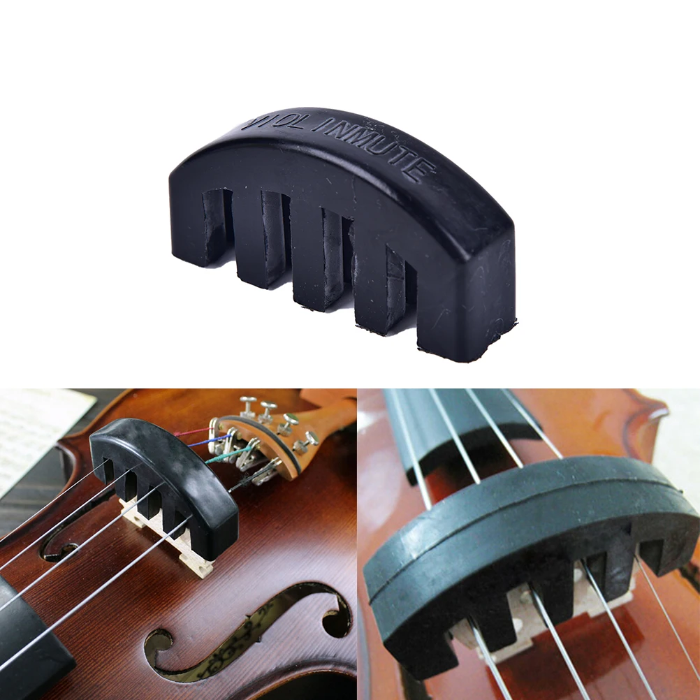 1PCS Violin Practice Mute Heavy Black Rubber Violin Silencer Acoustic