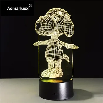 

Remote Puppy Dogs 3D LED Night Lamp Design Cartoon for Kid Gift Dog Lovers Colorful Table Desk Lights Gift For Children Friends