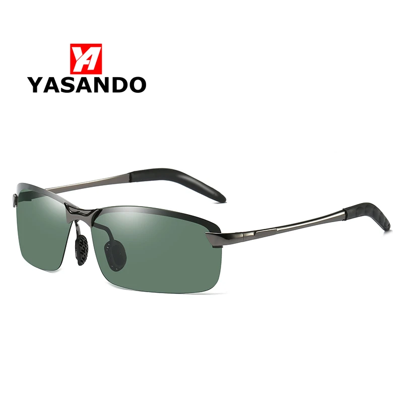 YASANDO 2019 поляризованные солнцезащитные очки мужские в прямоугольной оправе из