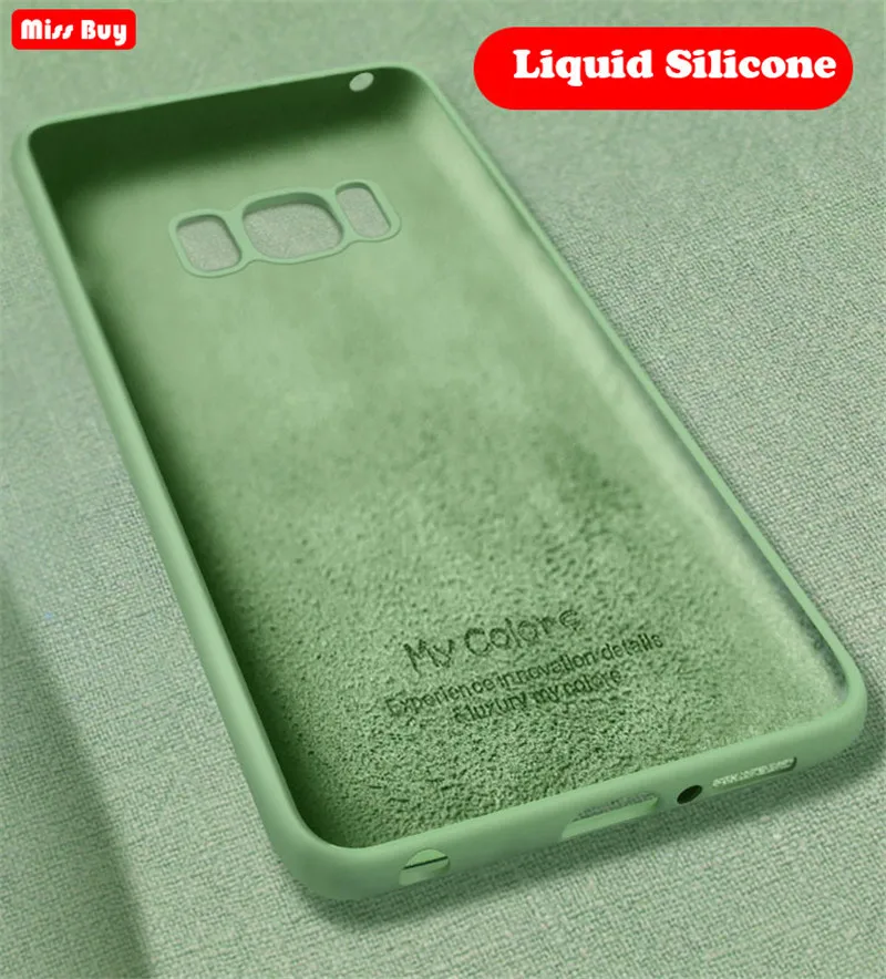 

Original Liquid Silicone Case For Samsung Galaxy Note 9 Note 8 S10 5g S10E S10 S8 S9 Plus S7 edge Coque Fundas Protection Cover