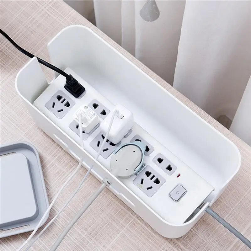 Kabel Cord Management Organizer Aufbewahrungsbox für Power Strip Adapter USB Hub 
