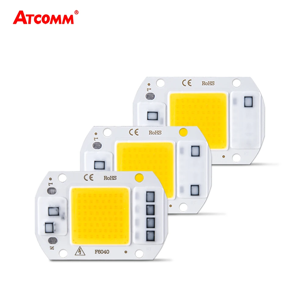 

LED COB Chip Lamp 20W 30W 50W 110V 220V Smart IC LED Diode Matrix Light Bulb DIY Floodlight Spotlight Cold White Warm White