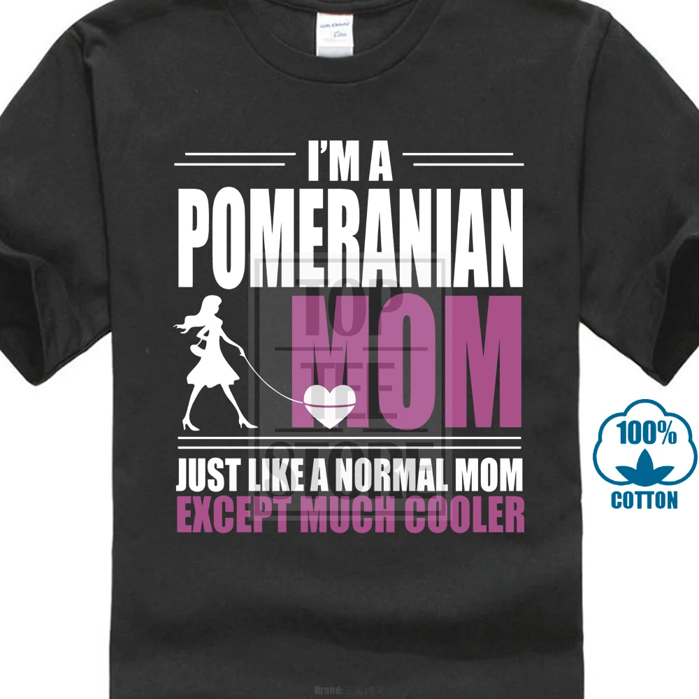 

T Shirt New Arrivals Womens Cool Pomeranian Mom Gift Standard Unisex T Shirt Hip Hop Casual Clothing