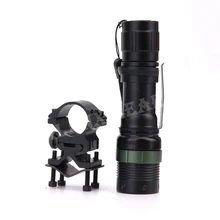 Охотничий Тактический винтовочный фонарик Регулируемый Q5 компактный зум CREE светодиодный фонарь с бочкой или прицелом для охоты