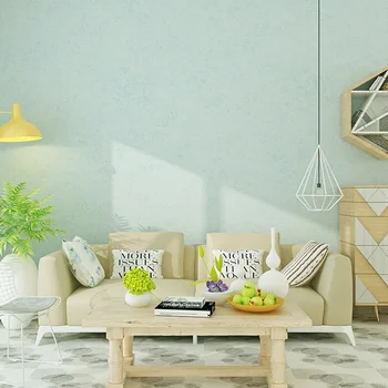 

Home Improvement Wall Paper Modern Non-woven Solid Color Wallpaper Roll Bedroom Living Room TV Background Wall Papel De Parede