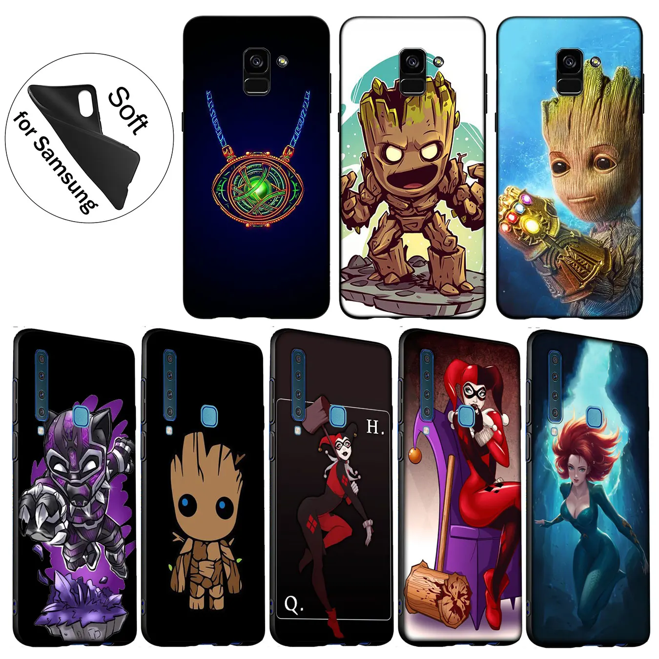 IYICAO аниме MARVEL Мстители Мягкий силиконовый чехол для Samsung Galaxy A6 A9 A8 A7 2018 A3 A5 2016 2017 Note