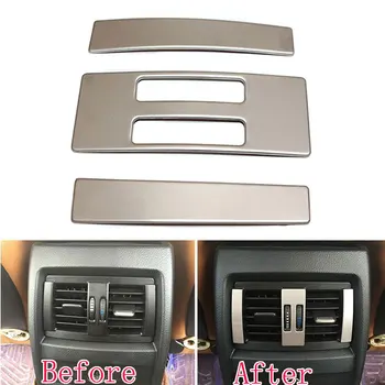 

For BMW 3 Series F30 316i 320i 2013-2015 Stainless Steel Inner Rear Armrest Box A/C Air Condition Vent Cover Trim Car Styling