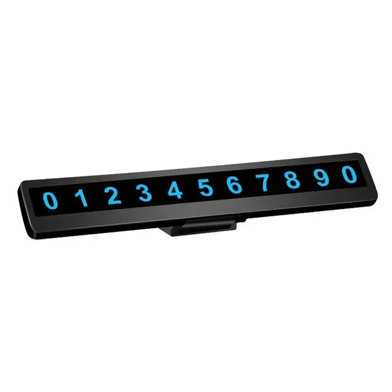 Автомобильная светящаяся номерная табличка для парковки номер телефона Автомобильная номерная табличка для парковки скрытые универсальные автомобильные аксессуары карта авто интерьер - Название цвета: Luminous Black