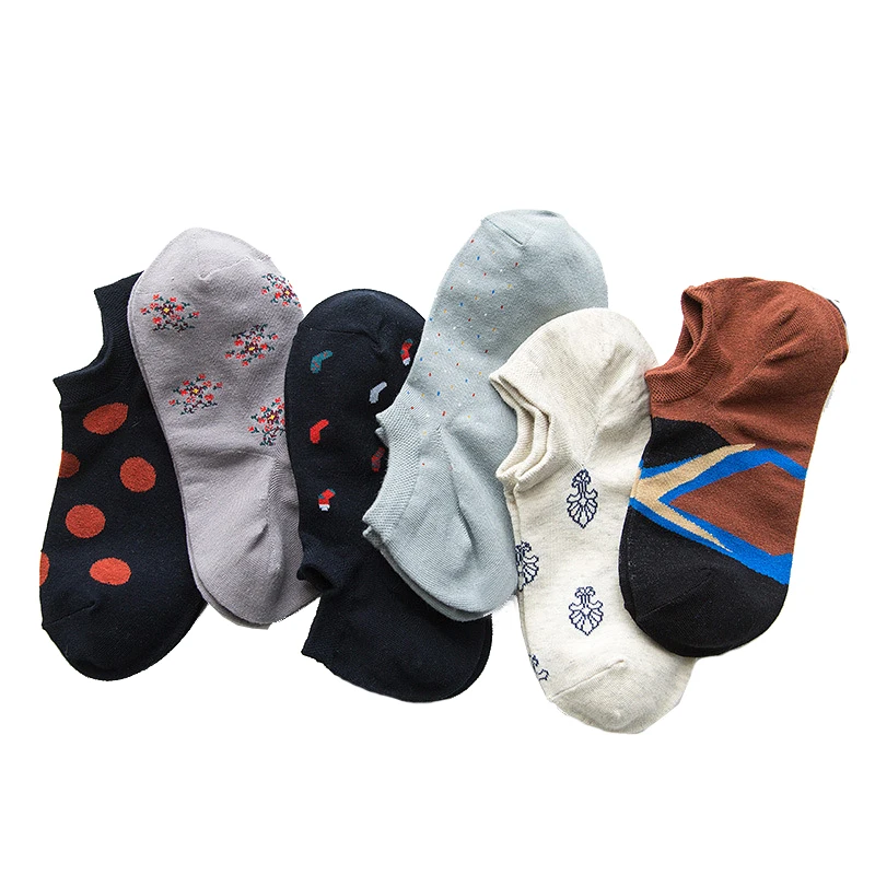 

7 Colors Men Ankle Socks Cotton Male Short Sock Colorful Breathable Slippers Short Ankle Socks