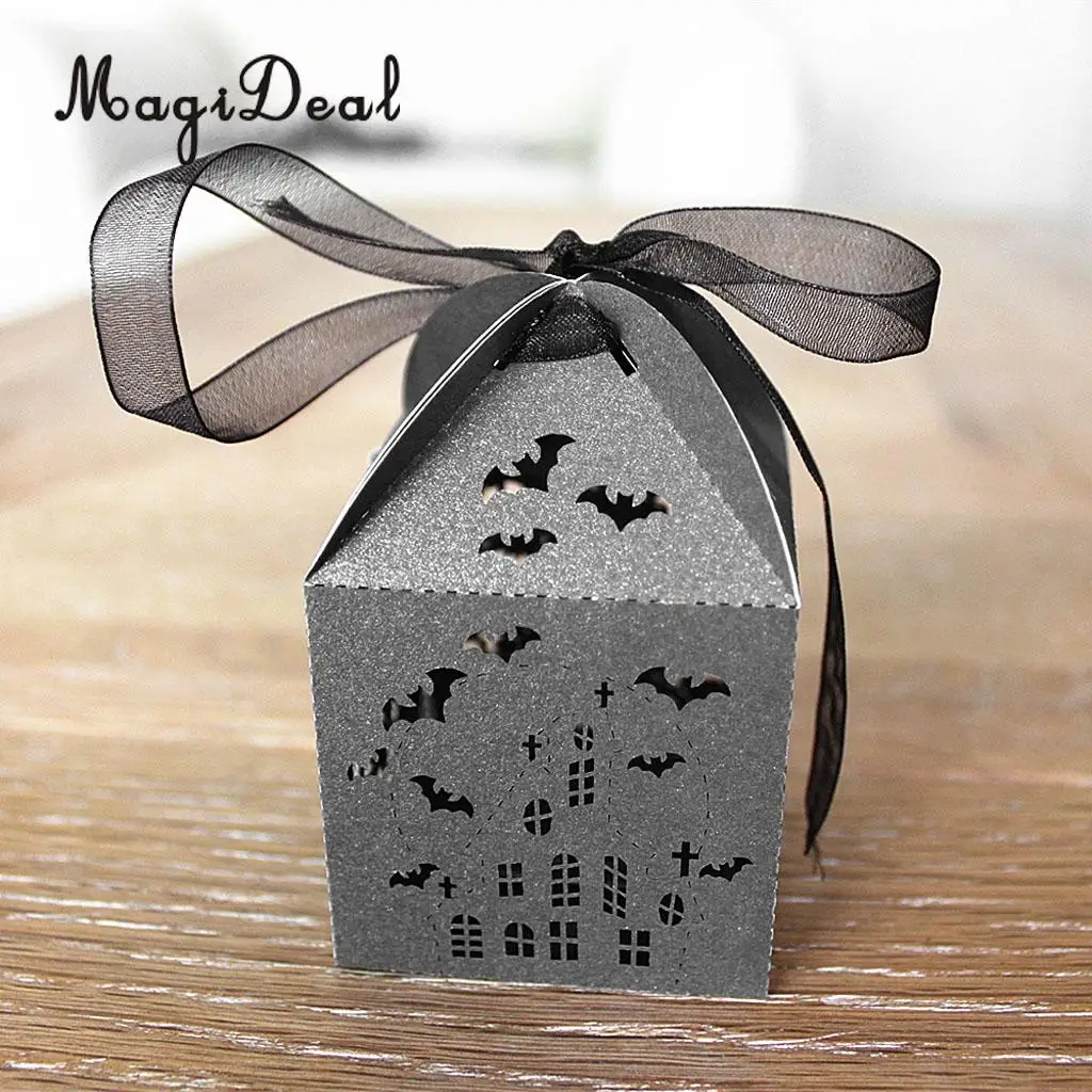 

MagiDeal Lovely 50Pcs Bat Terror Hens Night Out Halloween Party Gift Favor Treat Candy Boxes