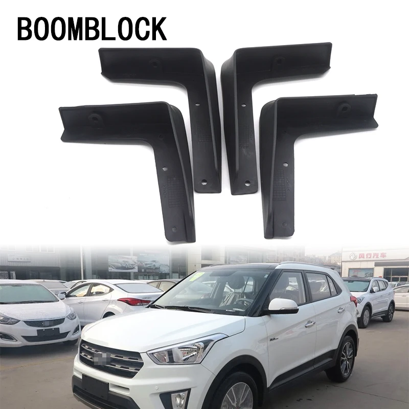 

High Quality ABS 4pcs Car Front Rear Mud Flaps Mud Flap Mudguards Fender For Hyundai IX25 Creta Accessories