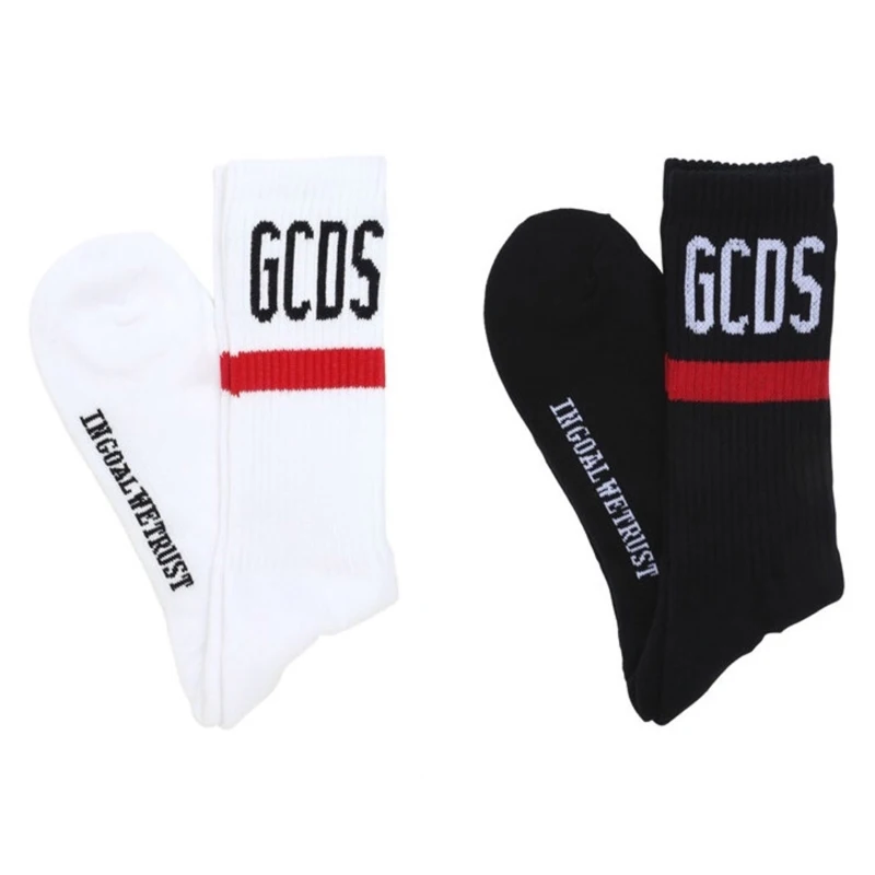 

(3 Pairs/lot) Mens Womens Socks Harajuku Funny Socks GCDS Letter Cotton Socks Kawaii Women Socks Casual Comfortable White Black